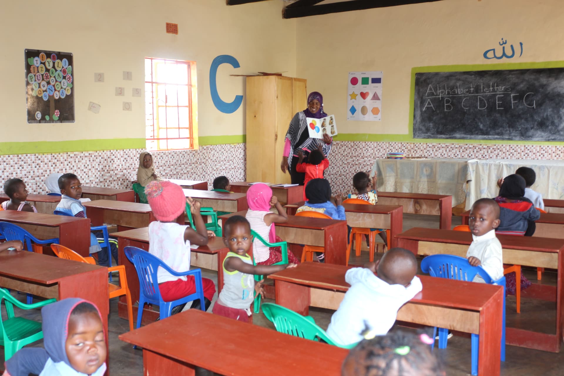Children learning in a Bena Charity Trust supported classroom in Malawi